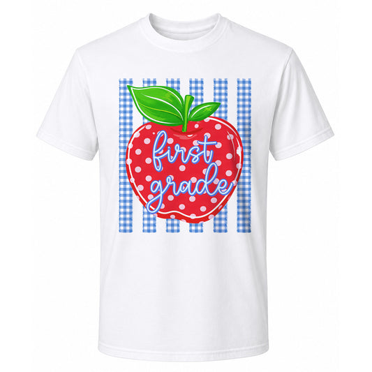 Personalized Striped Back to School Shirt for Kids Teachers – Custom Name & Grade Tee for Pre-K to 8th Grade Students, First Day Outfit