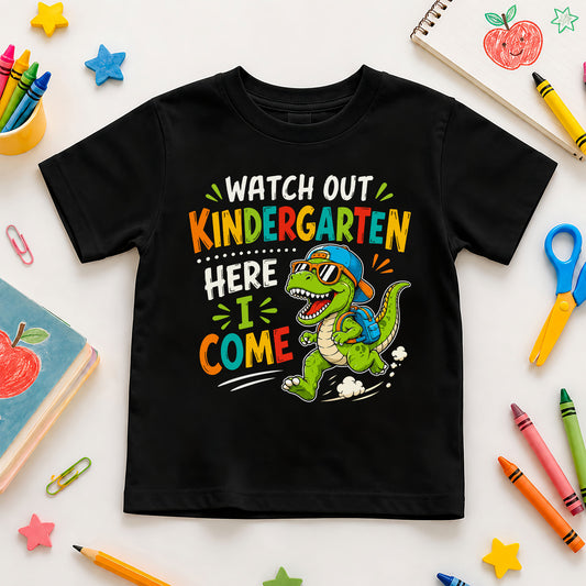 Personalized Watch Out Back to School Shirt – Custom Name & Grade Colorful Tee for Pre-K to 8th Grade Students