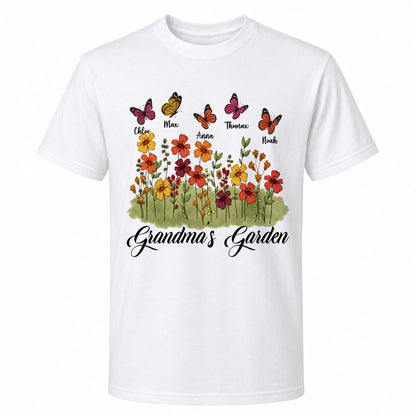 Personalized Grandma Thanksgiving Sweatshirt, Custom Family Name Grandma’s Garden Floral Autumn Family Gift