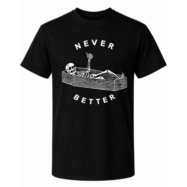 Funny Skeleton Coffee Halloween Sweatshirt, Never Better Graphic, Halloween Gift