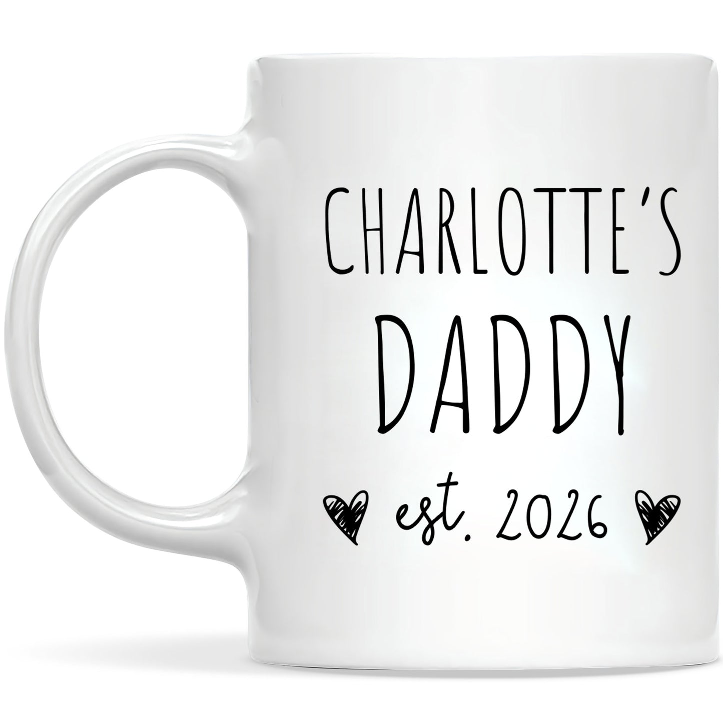 Personalized Daddy Mug – Custom Name Coffee Mug Gift for Dad