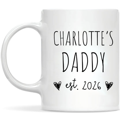 Personalized Daddy Mug – Custom Name Coffee Mug Gift for Dad