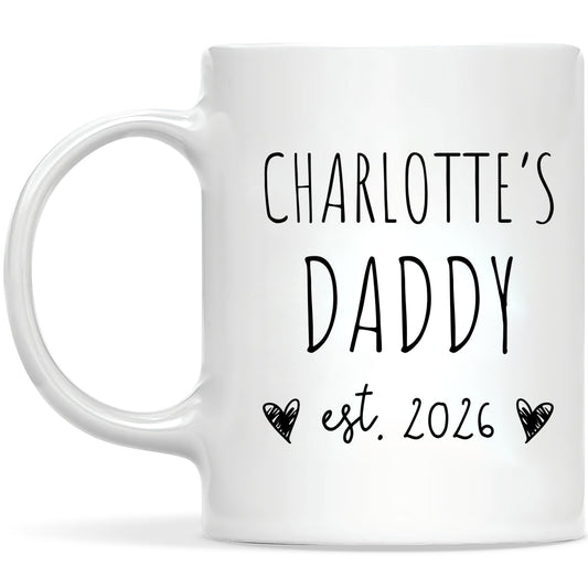 Personalized Daddy Mug – Custom Name Coffee Mug Gift for Dad
