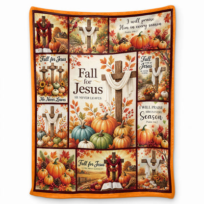 Thanksgiving Jesus Christian Fall Tree Blanket, Religious Fleece & Sherpa Throw, Faith Gift for Adults, Friends