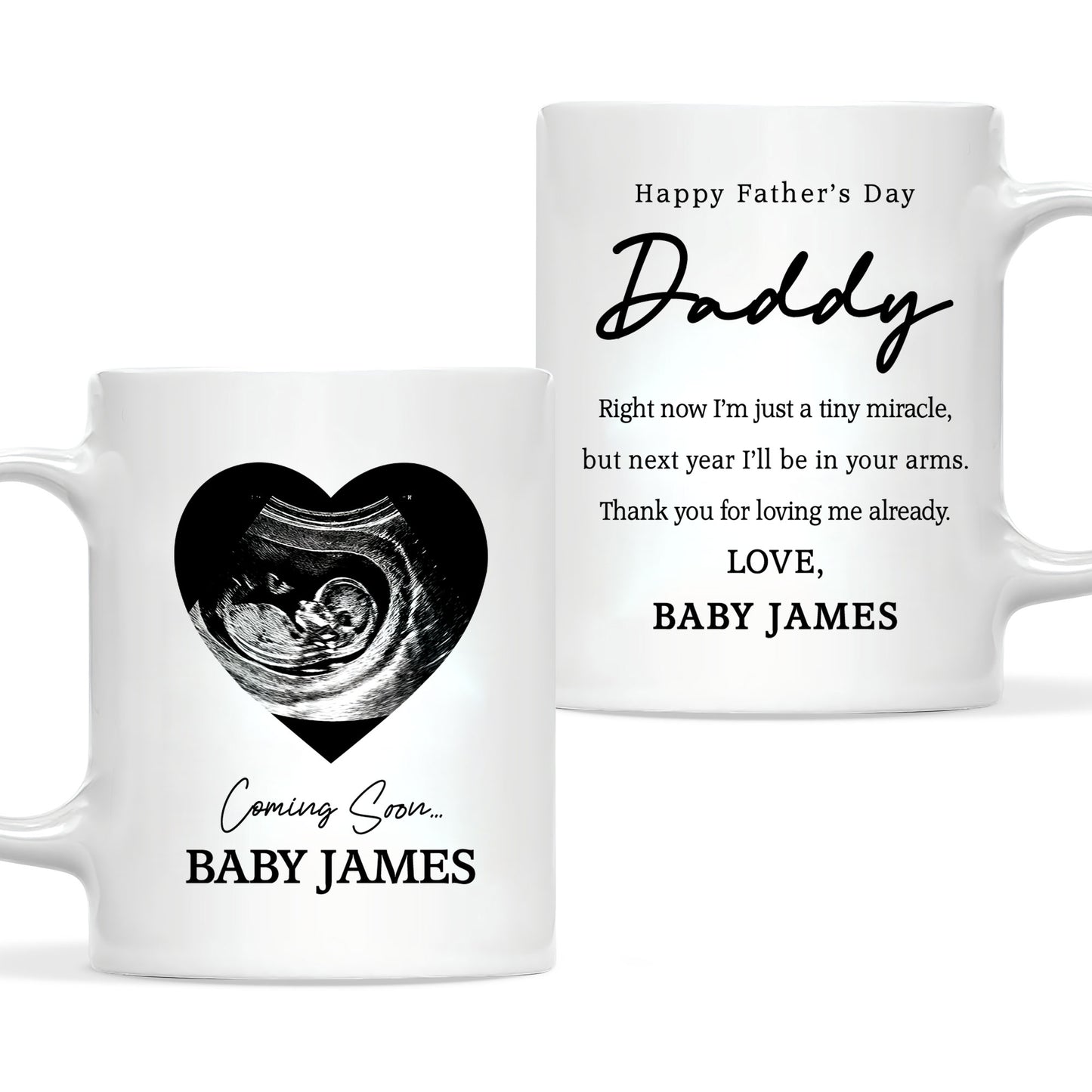 Happy Father’s Day Daddy Mug – Personalized Coffee Cup Gift