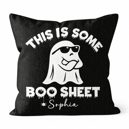 Personalized Halloween Ghost Pillow, This Is Some Boo Sheet Ghost Cushion, Cute Halloween Home Decor, Halloween Gif