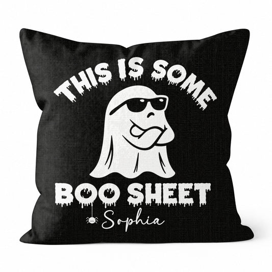 Personalized Halloween Ghost Pillow, This Is Some Boo Sheet Ghost Cushion, Cute Halloween Home Decor, Halloween Gif