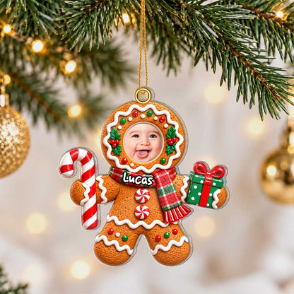 Personalized Custom Shape Acrylic Ornament - Custom Baby Photo Ornament - Baby's First Christmas Gift