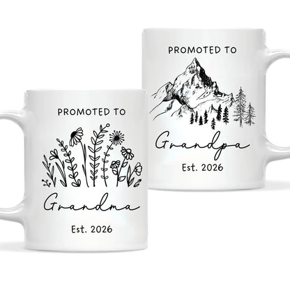 Personalized Grandma Grandpa Mug Set – Matching Coffee Mug Gift