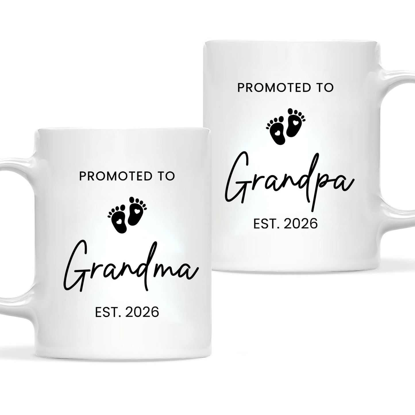 Personalized Grandma Grandpa Mug Set – Matching Coffee Mug Gift