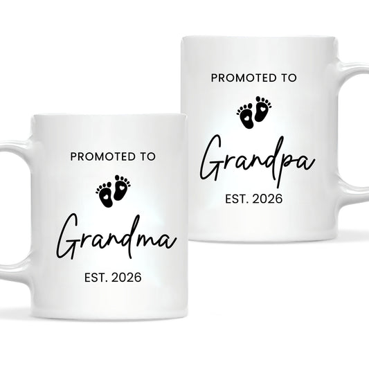 Personalized Grandma Grandpa Mug Set – Matching Coffee Mug Gift
