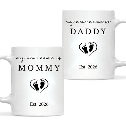 Personalized Mommy and Daddy Mug Set – Matching Coffee Mug Gift