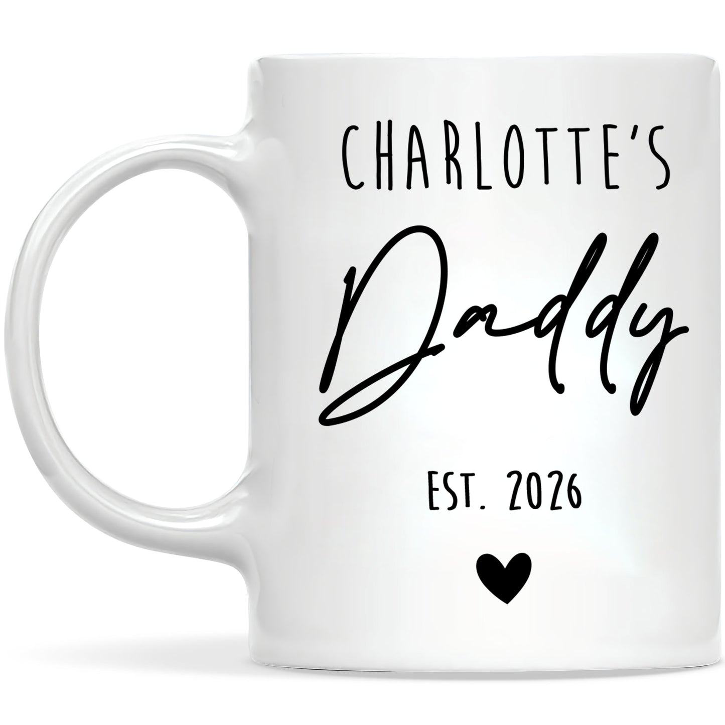Personalized Daddy Mug – Custom Name Coffee Mug Gift for Dad