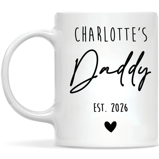 Personalized Daddy Mug – Custom Name Coffee Mug Gift for Dad