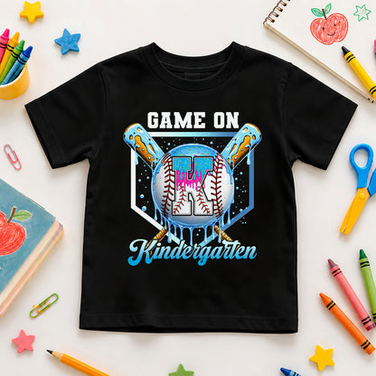 Personalized Baseball Back to School Shirt, Custom Name Game On Student Tee, Pre-K to 8th Grade First Day of School T-Shirt