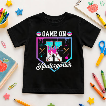 Personalized Baseball Back to School Shirt, Custom Name Game On Student Tee, Pre-K to 8th Grade First Day of School T-Shirt