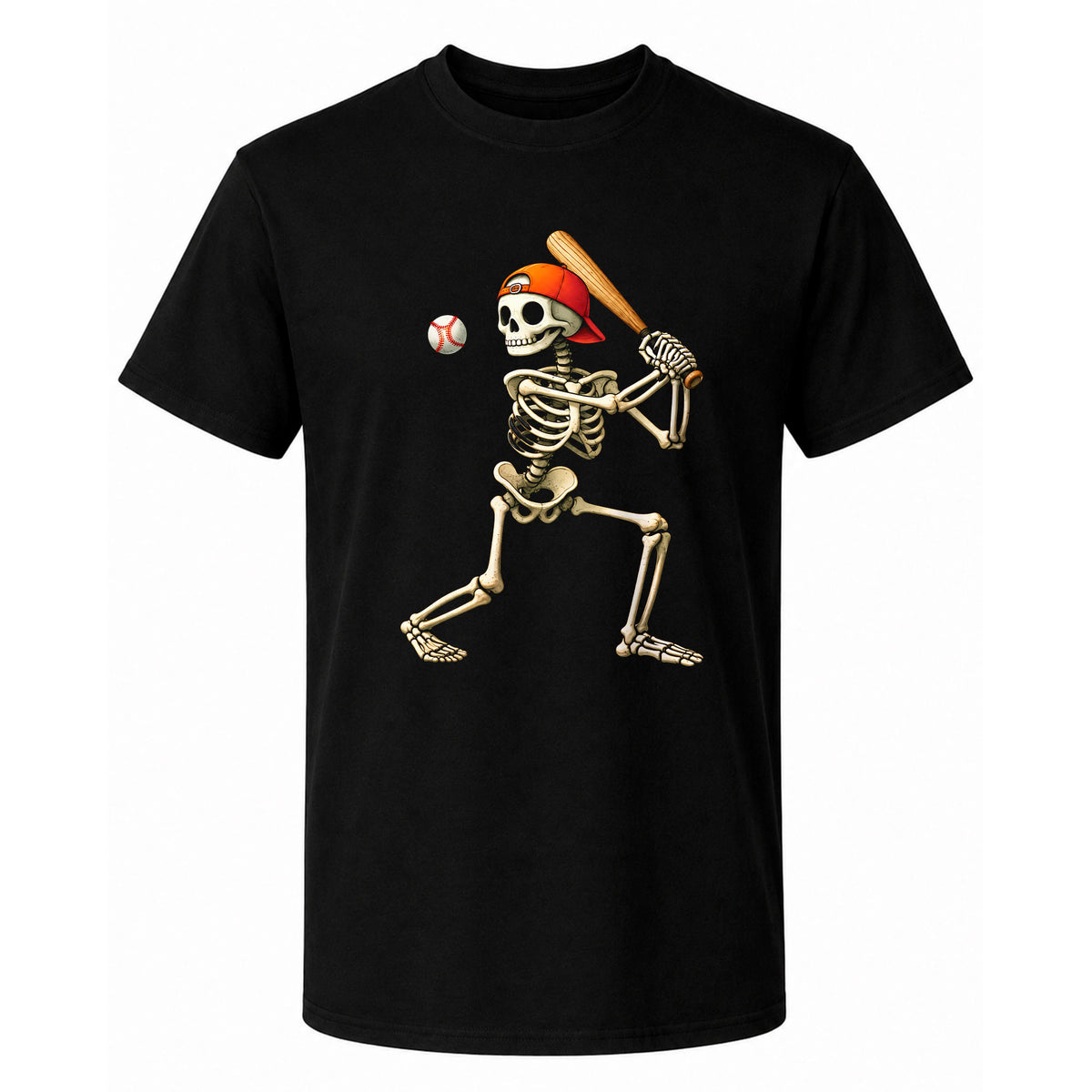 Baseball Skeleton Graphic Halloween Sweatshirt, Spooky Baseball Player Shirt, Funny Halloween Gift