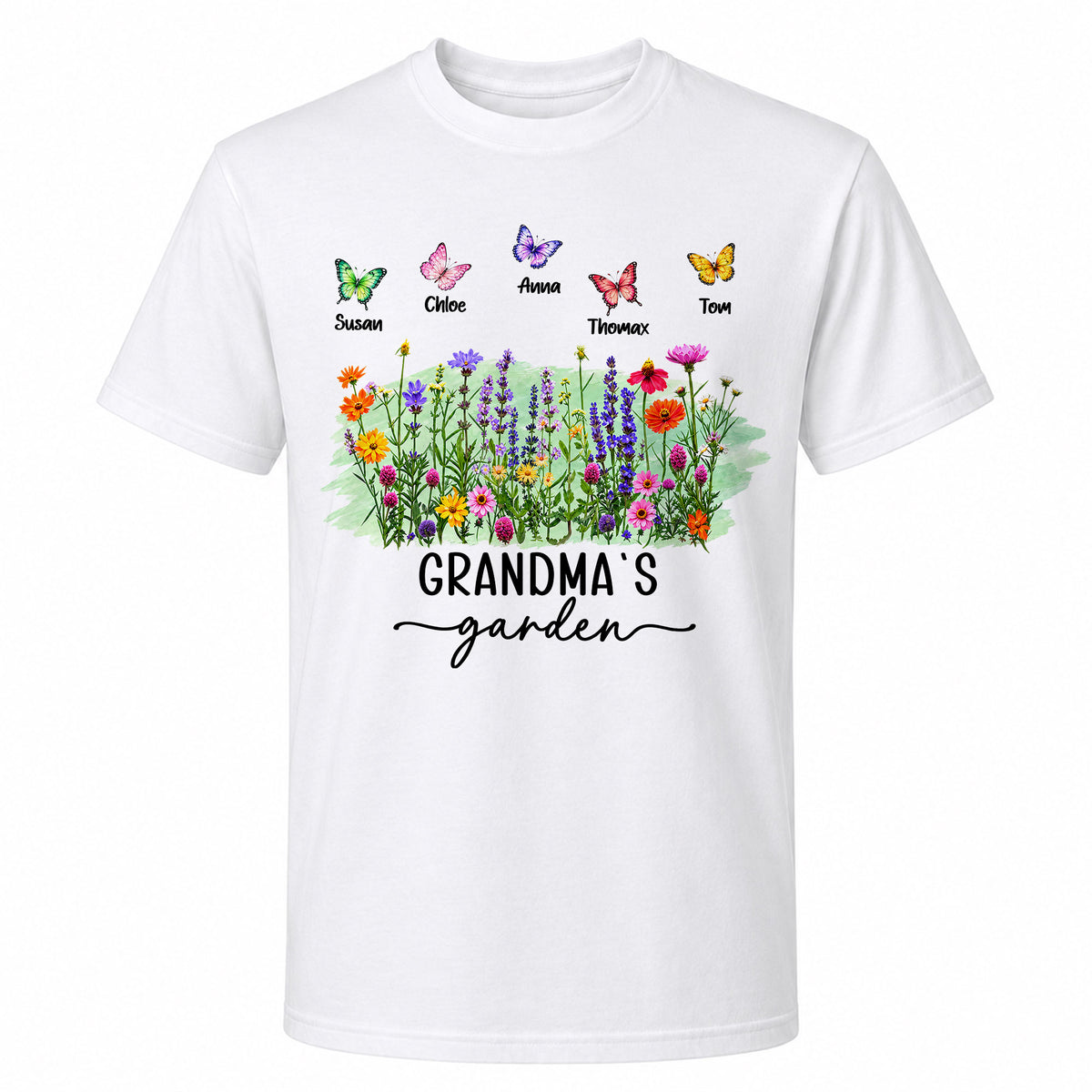 Personalized Grandma Thanksgiving Sweatshirt, Custom Family Name Grandma’s Garden Floral Autumn Family Gift