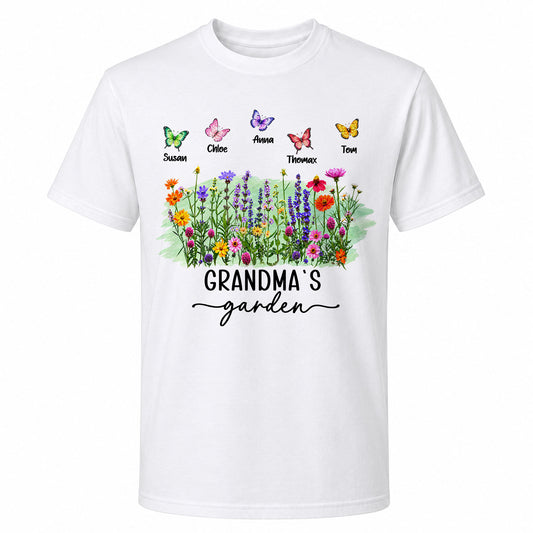 Personalized Grandma Thanksgiving Sweatshirt, Custom Family Name Grandma’s Garden Floral Autumn Family Gift