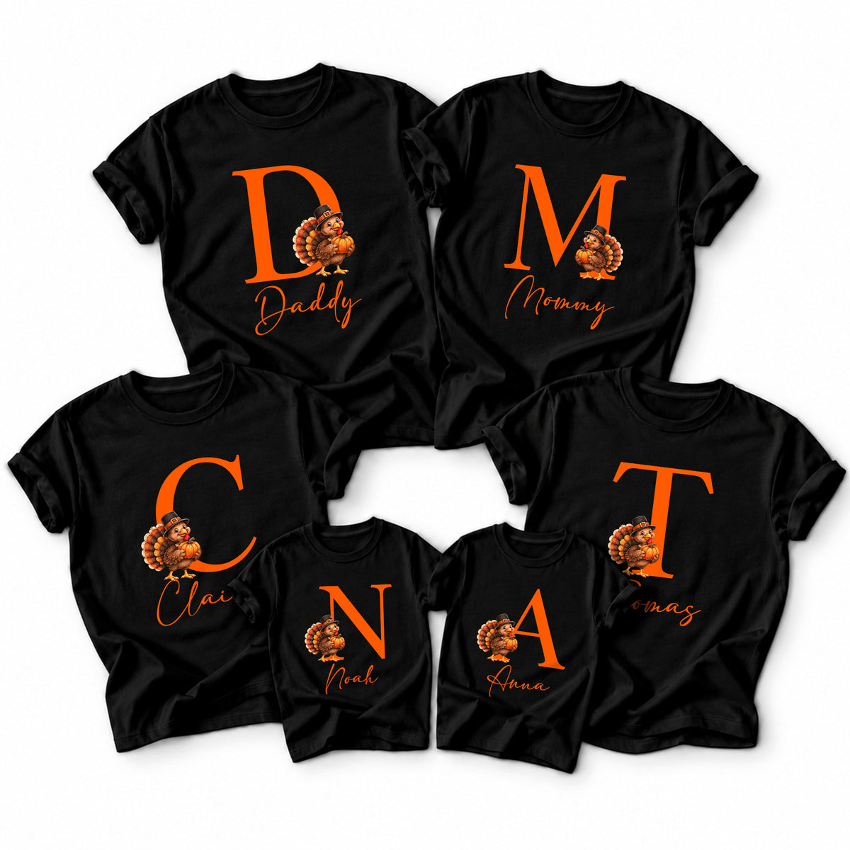 Personalized Matching Family Thanksgiving Shirt, Custom Name, Friendsgiving Crew, Thanksgiving Gift For Family, Friends