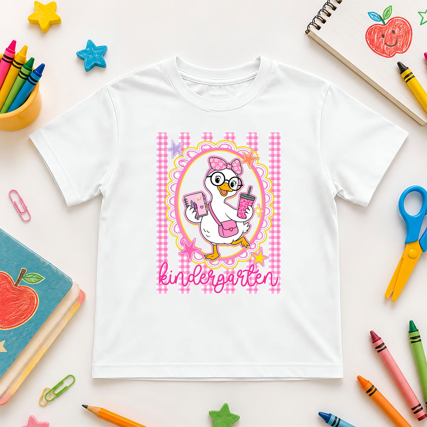 Personalized Back to School Shirt – Custom Name & Grade Preppy Striped Pennant Flag Color Tee for Teachers & Students, Pre-K to 8th Grade Outfit