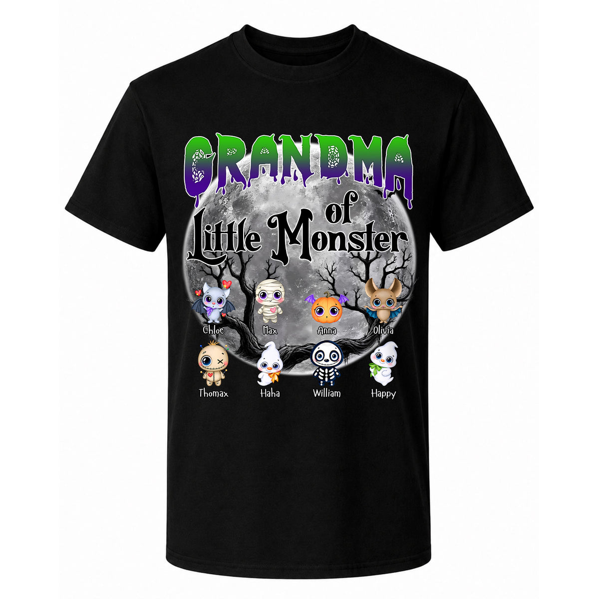 Personalized Halloween Family Shirt, Custom Characters & Names T-Shirt, Family Halloween Outfit, Cute Monster Design
