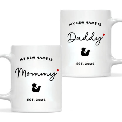 Personalized Mommy and Daddy Mug Set – Matching Coffee Mug Gift