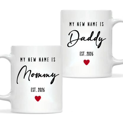 Personalized Mommy and Daddy Mug Set – Matching Coffee Mug Gift