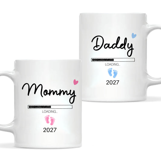 Daddy Loading 2027 Mug – Personalized Coffee Cup Gift