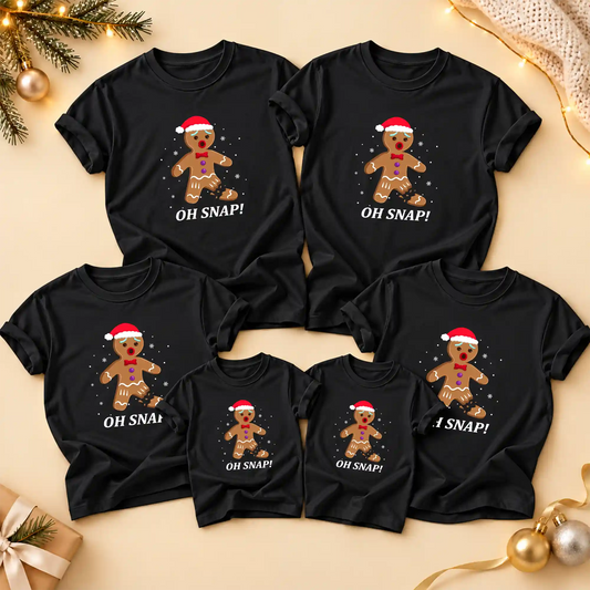 Funny Gingerbread Christmas Sweatshirt, Oh Snap Holiday Graphic Tee, Christmas Gift