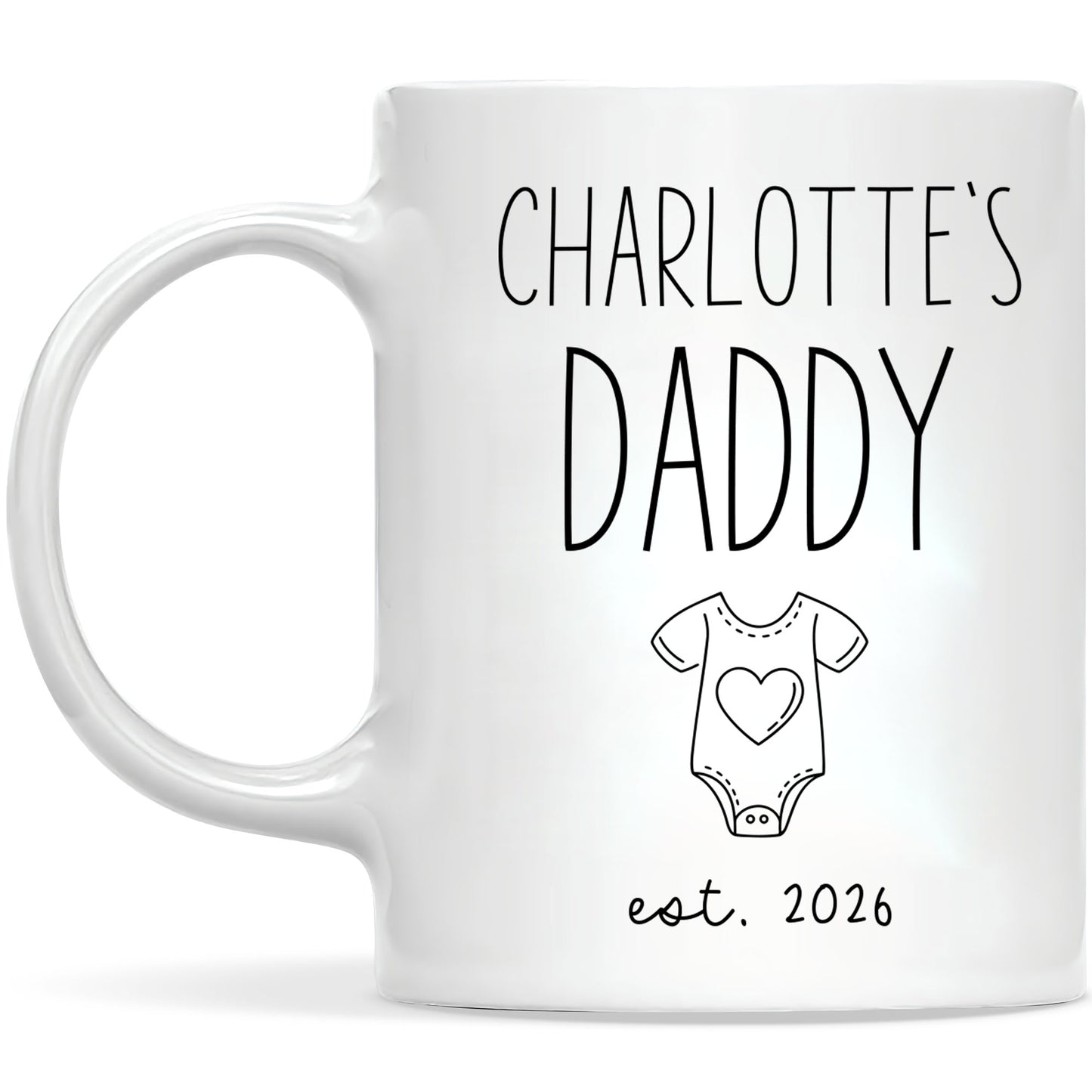 Personalized Daddy Mug – Custom Name Coffee Mug Gift for Dad