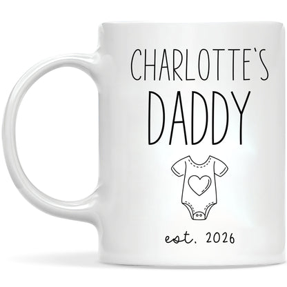 Personalized Daddy Mug – Custom Name Coffee Mug Gift for Dad