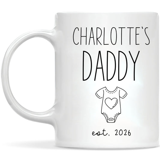 Personalized Daddy Mug – Custom Name Coffee Mug Gift for Dad