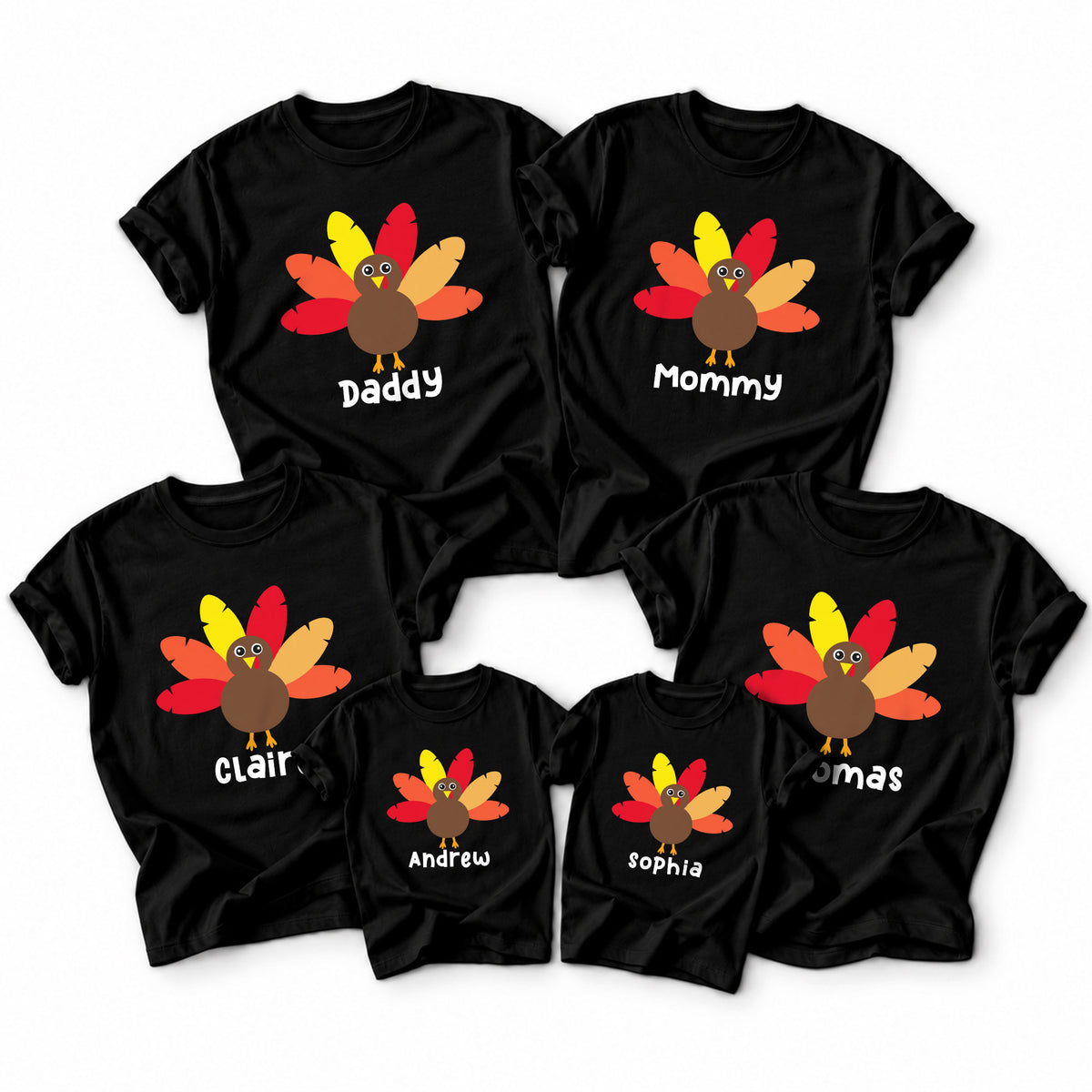 Personalized Matching Family Thanksgiving Shirt, Custom Name, Friendsgiving Crew, Thanksgiving Gift For Family, Friends