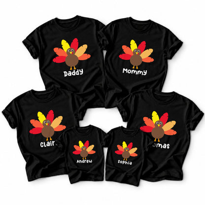 Personalized Matching Family Thanksgiving Shirt, Custom Name, Friendsgiving Crew, Thanksgiving Gift For Family, Friends