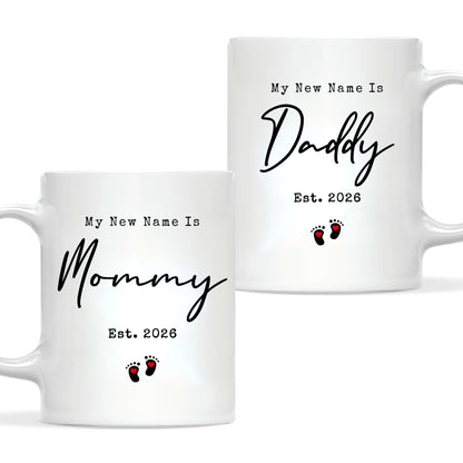 Personalized Mommy and Daddy Mug Set – Matching Coffee Mug Gift