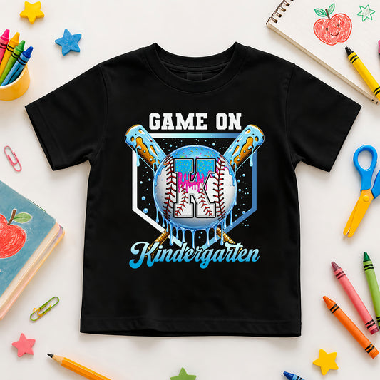 Personalized Baseball Back to School Shirt, Custom Name Game On Student Tee, Pre-K to 8th Grade First Day of School T-Shirt