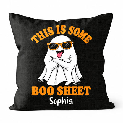 Personalized Halloween Ghost Pillow, This Is Some Boo Sheet Ghost Cushion, Cute Halloween Home Decor, Halloween Gif