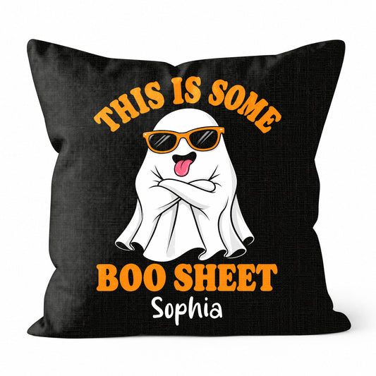 Personalized Halloween Ghost Pillow, This Is Some Boo Sheet Ghost Cushion, Cute Halloween Home Decor, Halloween Gif