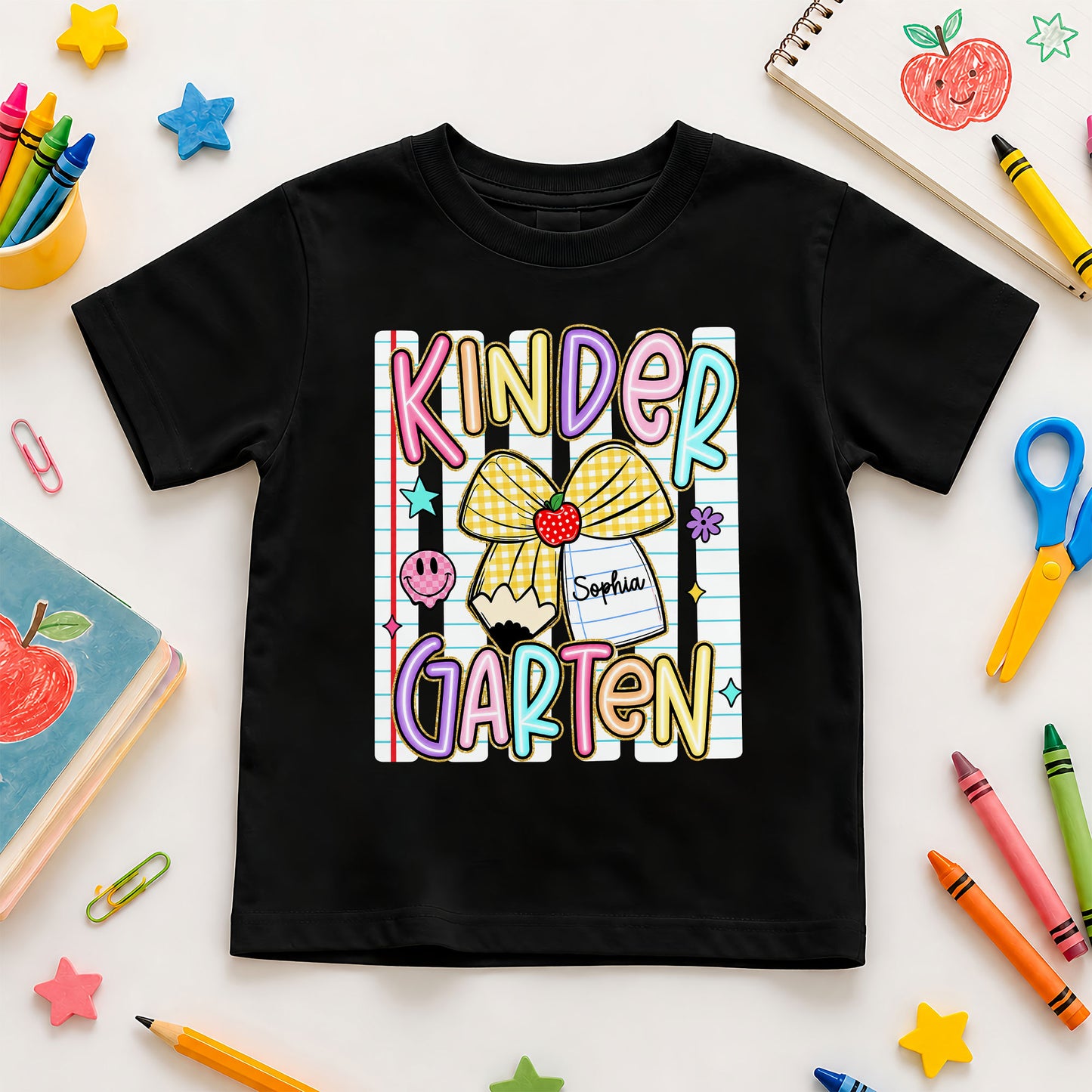 Personalized Striped Back to School Shirt for Kids Teachers – Custom Name & Grade Tee for Pre-K to 8th Grade Students, First Day Outfit