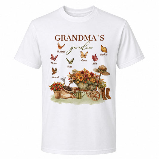 Personalized Grandma Thanksgiving Sweatshirt, Custom Family Name Grandma’s Garden Floral Autumn Family Gift