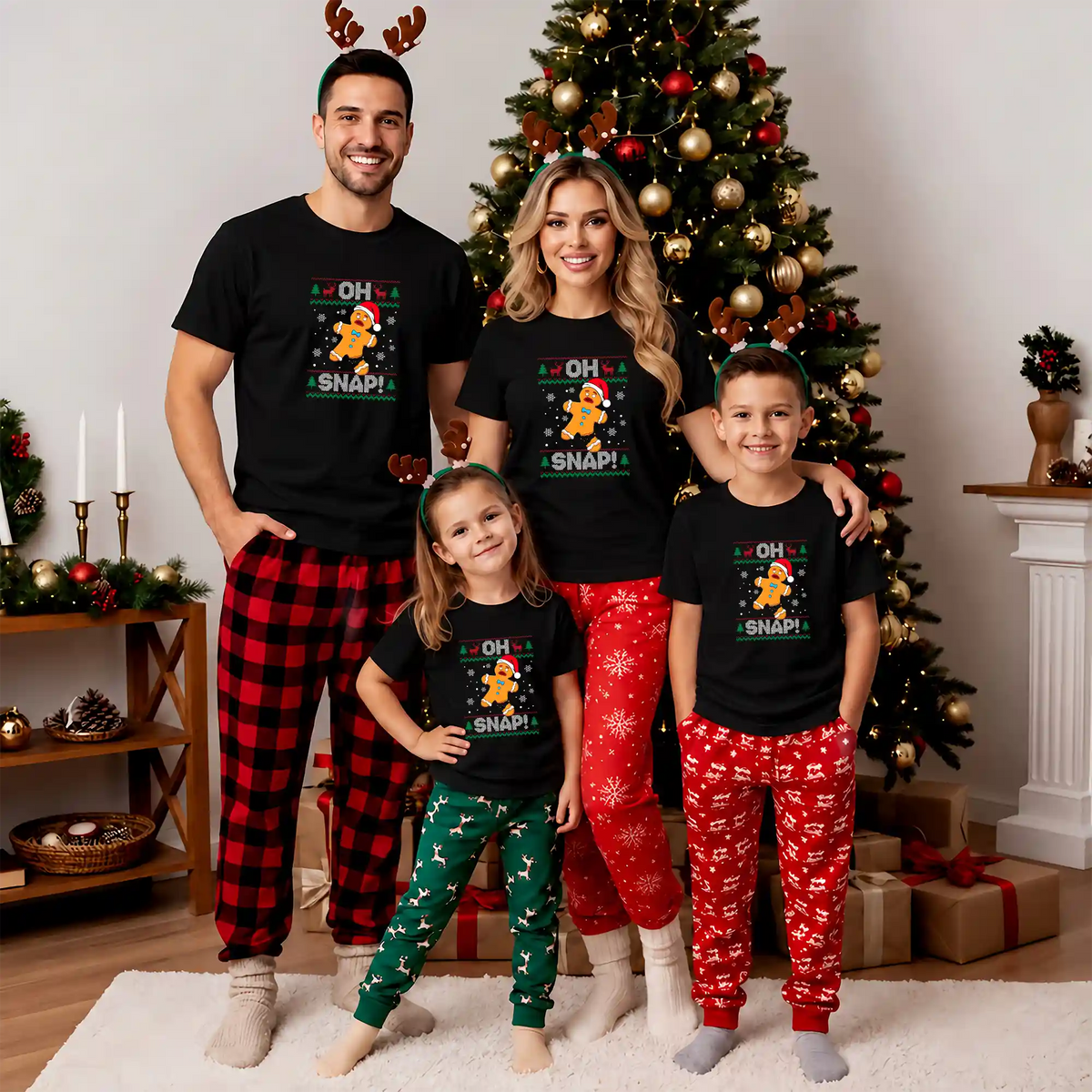Funny Gingerbread Christmas Sweatshirt, Oh Snap Holiday Graphic Tee, Christmas Gift
