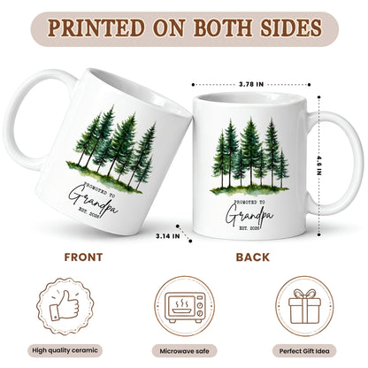 Personalized Promoted to Grandma Grandpa Mug Set – Matching Couple Coffee Mugs Est 2026, New Grandparents Gift