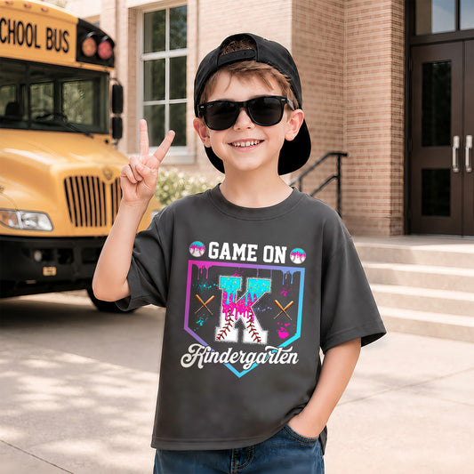 Personalized Baseball Back to School Shirt, Custom Name Game On Student Tee, Pre-K to 8th Grade First Day of School T-Shirt