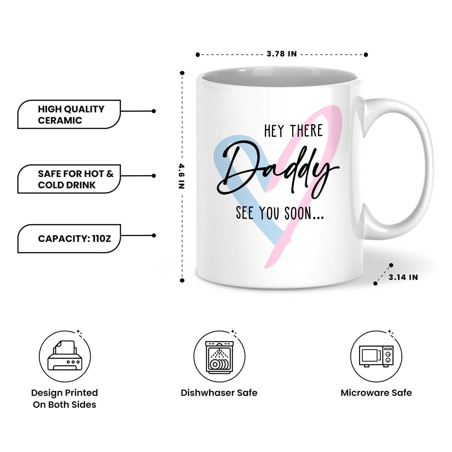 Personalized Daddy Mug – Custom Coffee Mug Gift for Dad