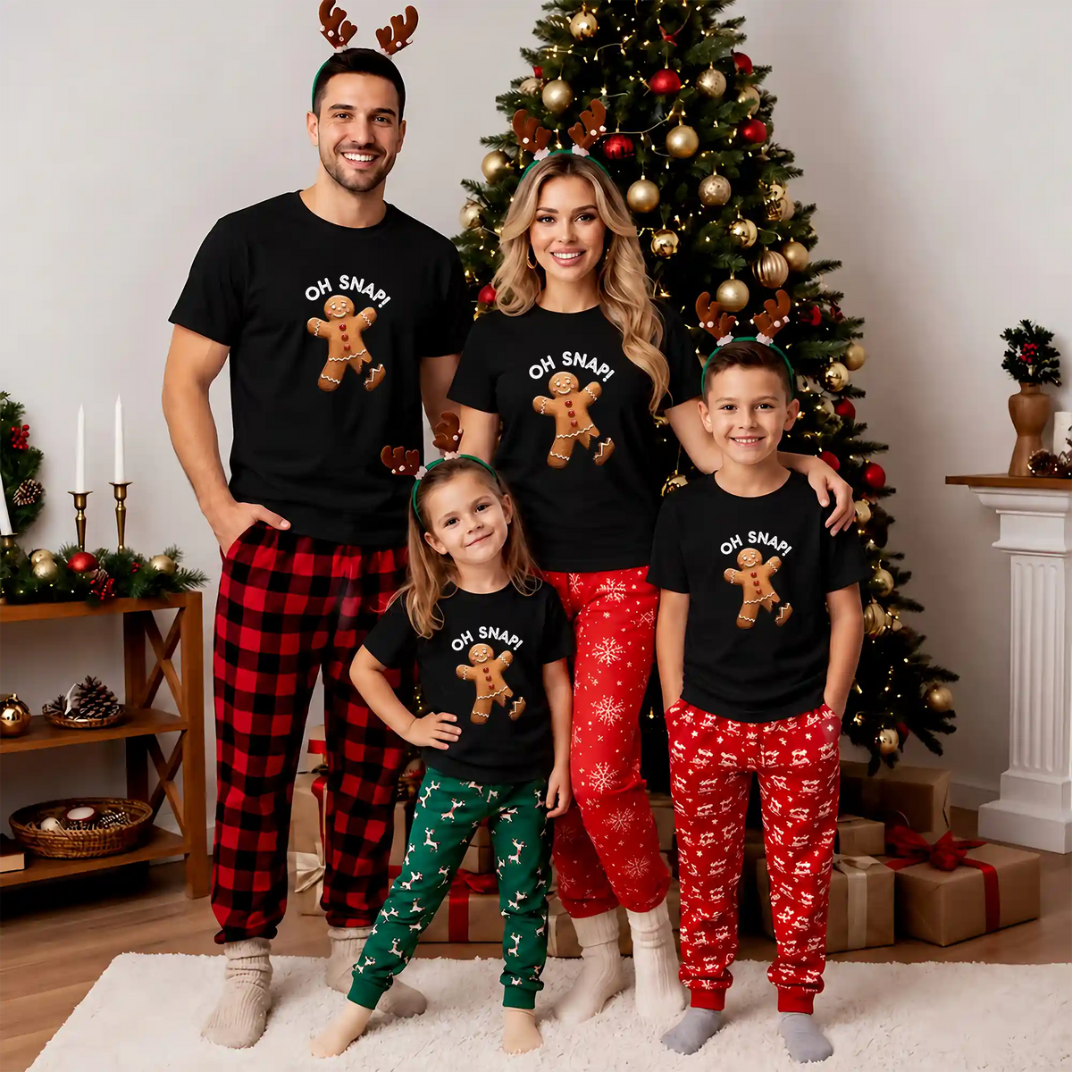Funny Gingerbread Christmas Sweatshirt, Oh Snap Holiday Graphic Tee, Christmas Gift