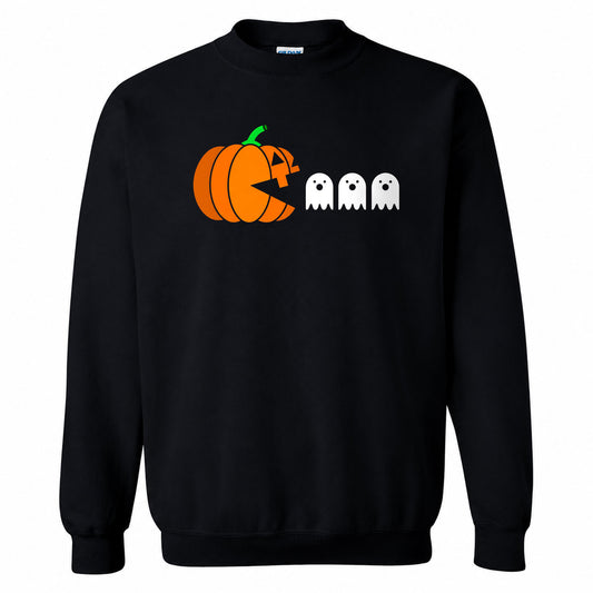 Pumpkin Ghost Graphic Halloween Sweatshirt, Spooky Season Jack O Lantern Shirt, Funny Halloween Gift
