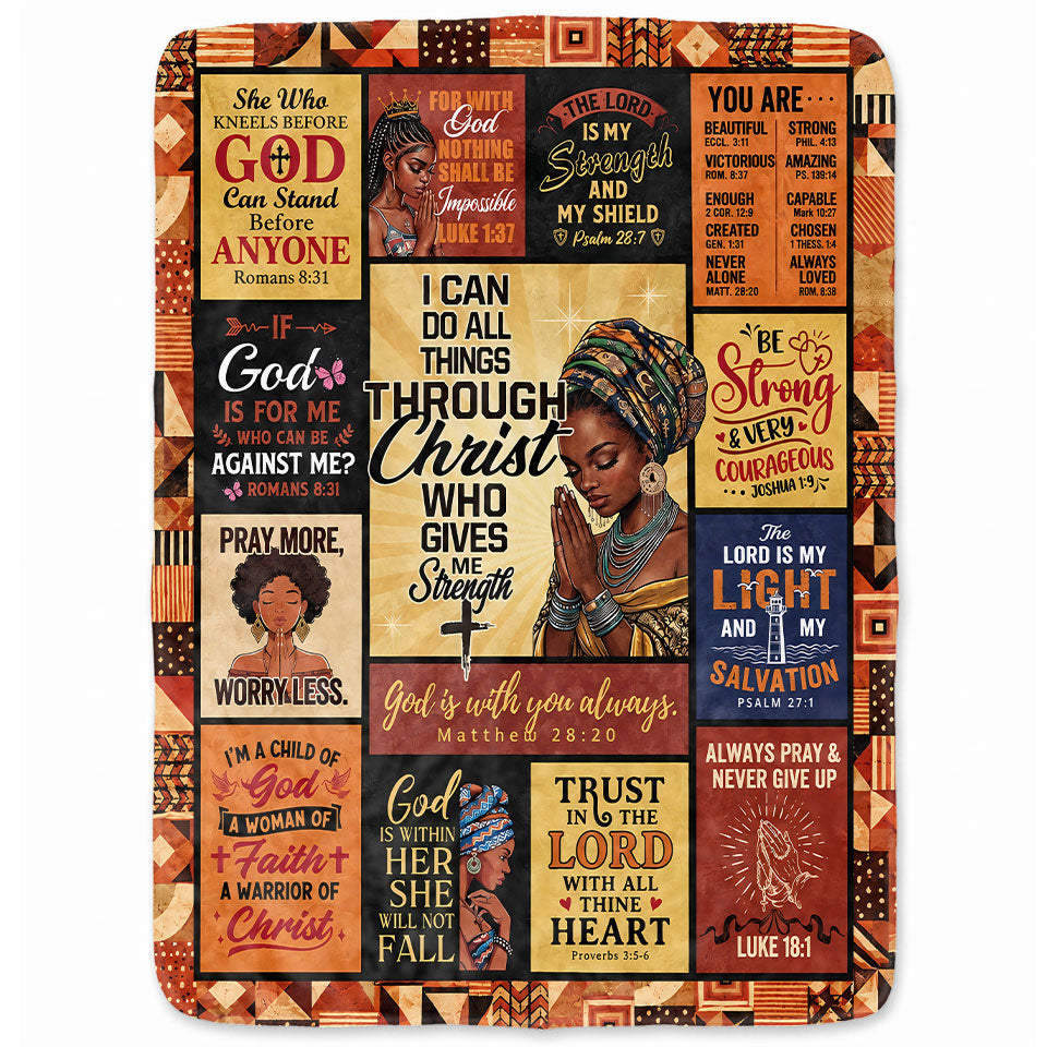 Thanksgiving Jesus Christian Fall Tree Blanket, Religious Fleece & Sherpa Throw, Faith Gift for Adults, Friends