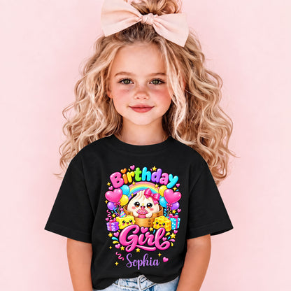Personalized Dumpling Squish Birthday T-Shirt, Custom Squish Party Shirt For Kid, Birthday Girl Graphic Tee