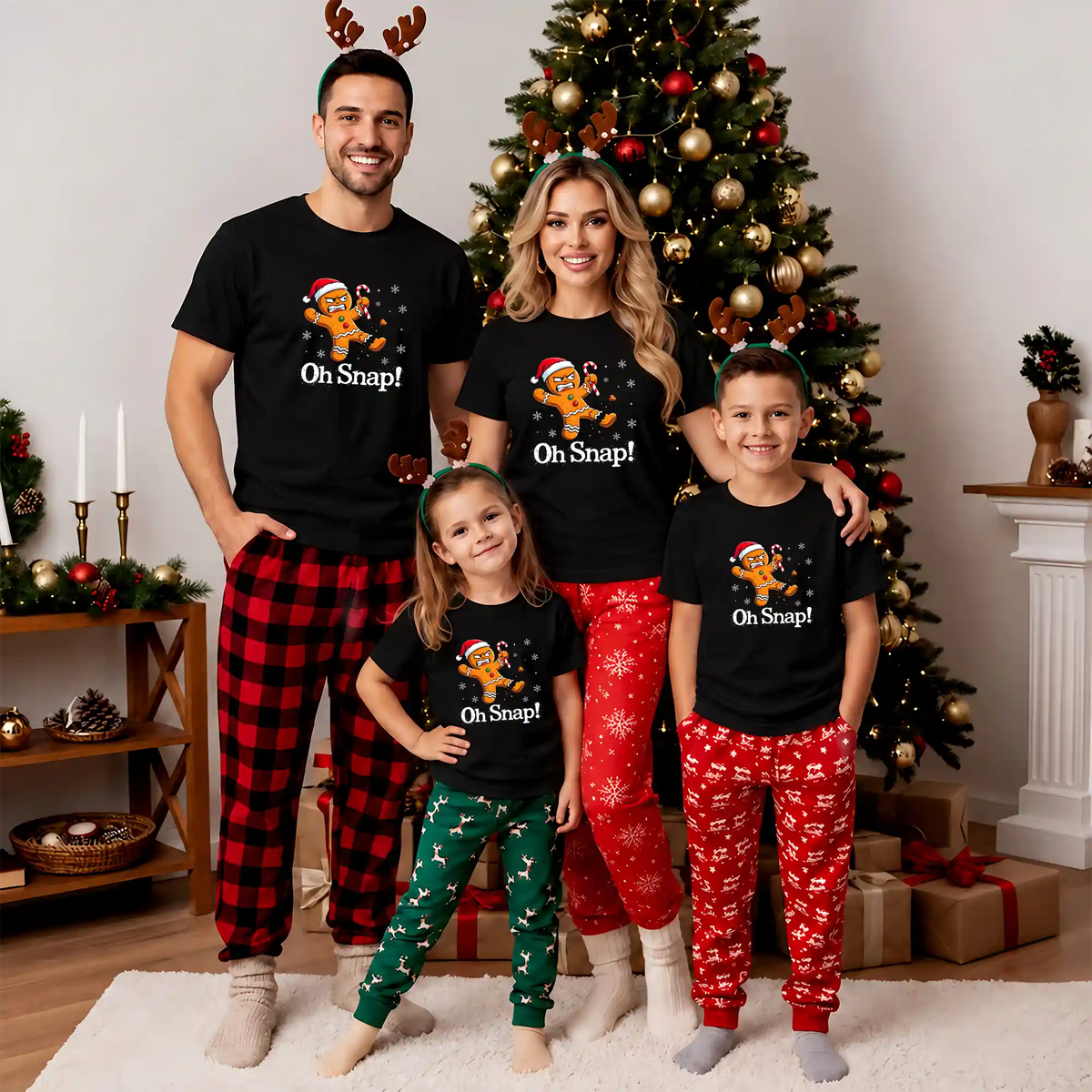 Funny Gingerbread Christmas Sweatshirt, Oh Snap Holiday Graphic Tee, Christmas Gift